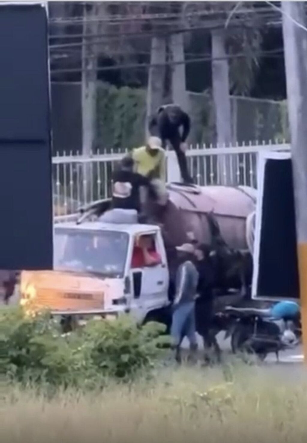 DGM detiene 12 inmigrantes haitianos indocumentados que eran trasladados en el tanque de un camión cisterna