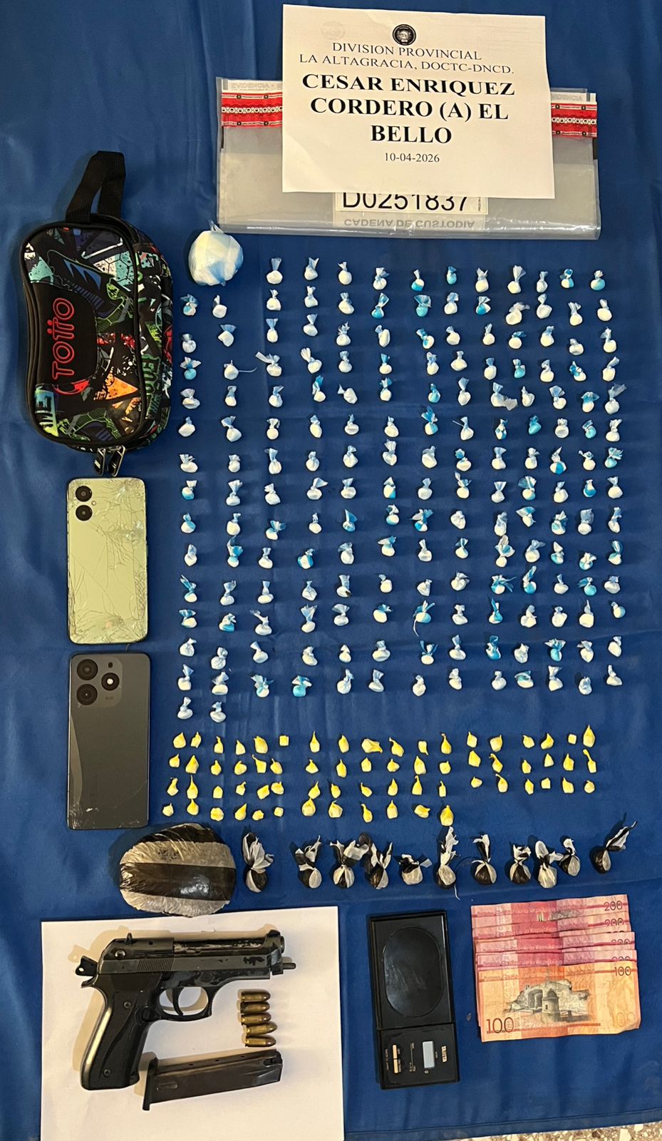 DNCD arrestan en Higüey a reconocido microtraficante «EL BELLO» con cocaína, marihuana, crack